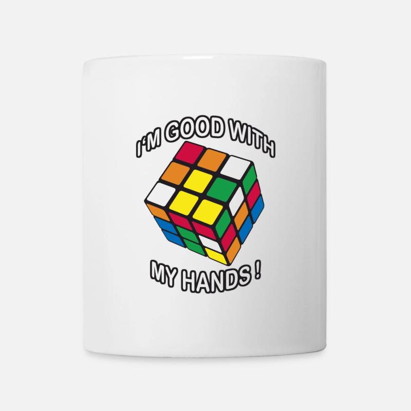 Rubik's Cube I'm Good With My Hands - Mug blanc - blanc