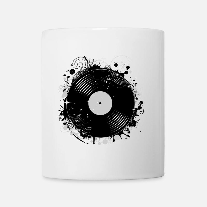 Schallplatte im Graffiti Design - Tasse - Weiß