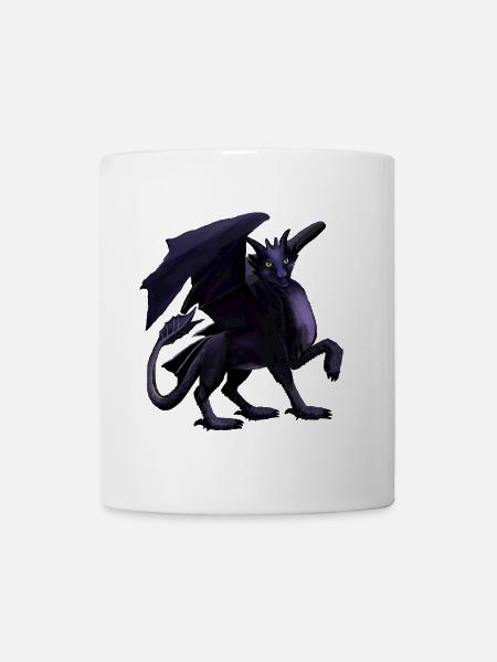 dragon noir - Mug blanc - blanc