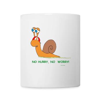 Humorous snail with saying - relaxed - Mug - white - Front