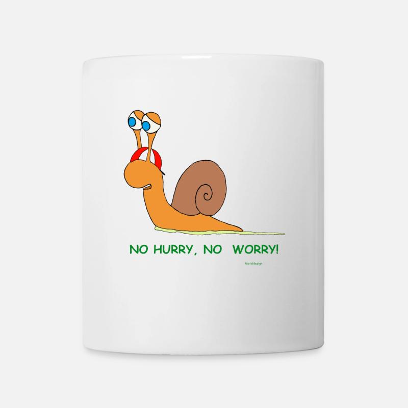 Escargot humoristique avec dicton - détendu - Mug blanc - blanc