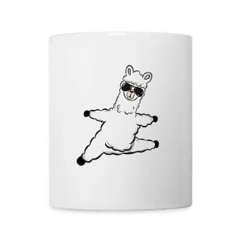 Alpaka Sonnenbrille Tier - Tasse - Weiß - Vorne