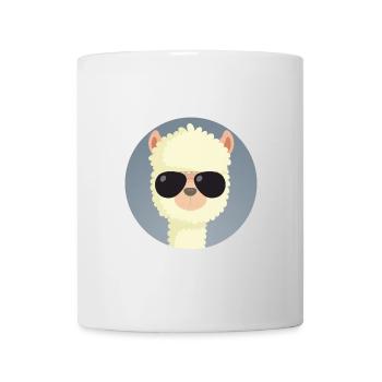 Alpaka Sonnenbrille Tier - Tasse - Weiß - Vorne