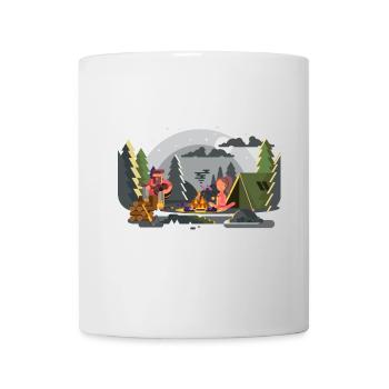 Duo de camping Forêt Feu de Camp - Mug blanc - blanc - Devant