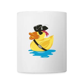 Pirate Rubber Duck with a pirate hat and eye patch - Mug - white - Front