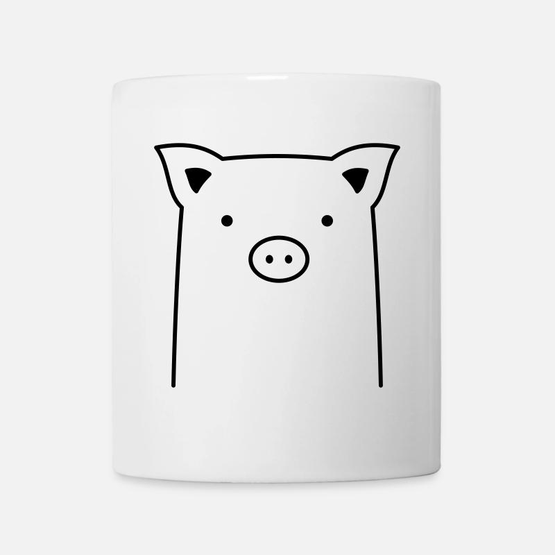 Schweinchen Schwein Ferkel Geschenk - Tasse - Weiß