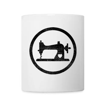 sewing machine1 black - Mug - white - Front