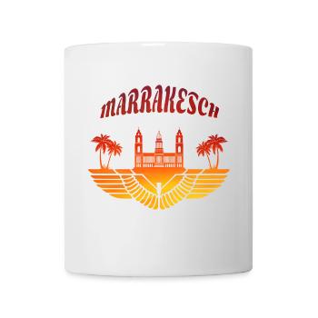Palais de Marrakech avec palmes / cadeau Afrique du Nord - Mug blanc - blanc - Devant