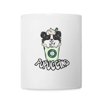 Hund Kaffe Cappuccino - Tasse - Weiß - Vorne