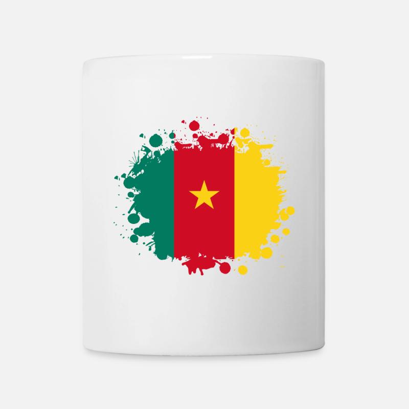 Cameroun taches / Cadeau de cameroun - Mug blanc - blanc