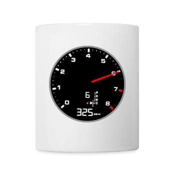 Compteur de vitesse | Aucune limite | Course de vitesse | Course - Mug blanc - blanc - Devant