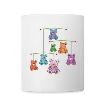 Mobilé avec des ours en peluche - Mug blanc - blanc - Devant