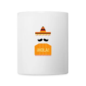 ¡Hola ! Sombrero & Moustache Fiesta - Mug blanc - blanc - Devant