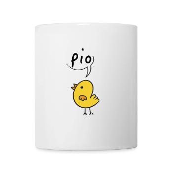 Piep! Niedliches Küken Cartoon Design - Tasse - Weiß - Vorne