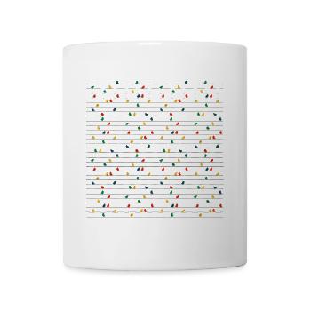 oiseau sur la ligne électrique - Mug blanc - blanc - Devant