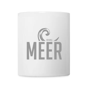 Motif de vague avec message de la mer - Mug blanc - blanc - Devant
