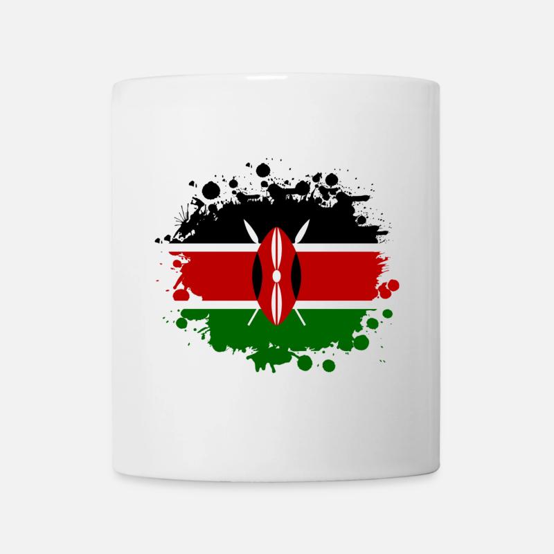 Kenia Klecks / Kenya Geschenk Afrika Mombasa - Tasse - Weiß
