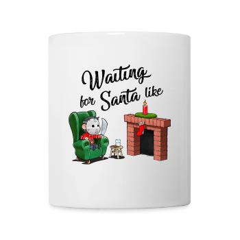 Jason by the fireplace is waiting for Santa - Mug - white - Front