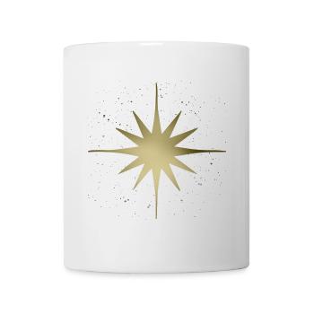 Goldene Sternenexplosion - Tasse - Weiß - Vorne
