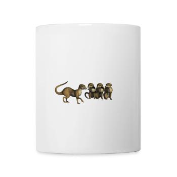 suricates amusants - Mug blanc - blanc - Devant