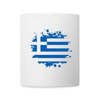 Griechenland Klecks / Geschenk Athen Flagge Greece - Tasse - Weiß - Vorne