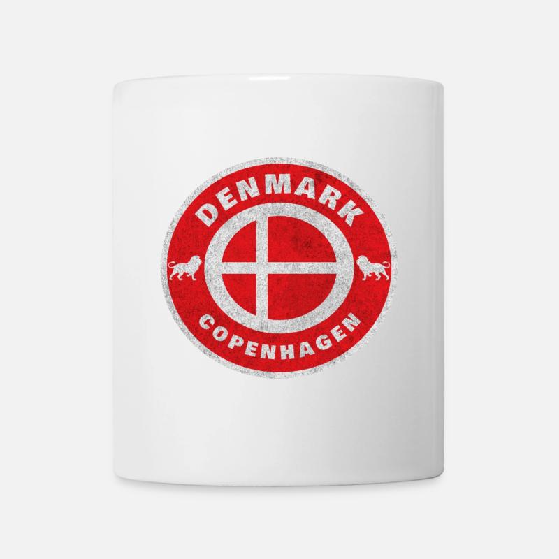 Dänemark Kopenhagen Vintage / Geschenk Denmark - Tasse - Weiß