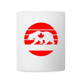 Canada Bear with Maple Leaf / Gift North America - Mug - white - Front