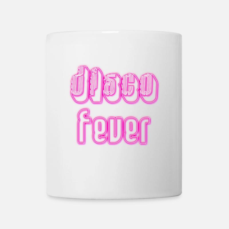Disco Fever Texte Rétro Vintage - Mug blanc - blanc