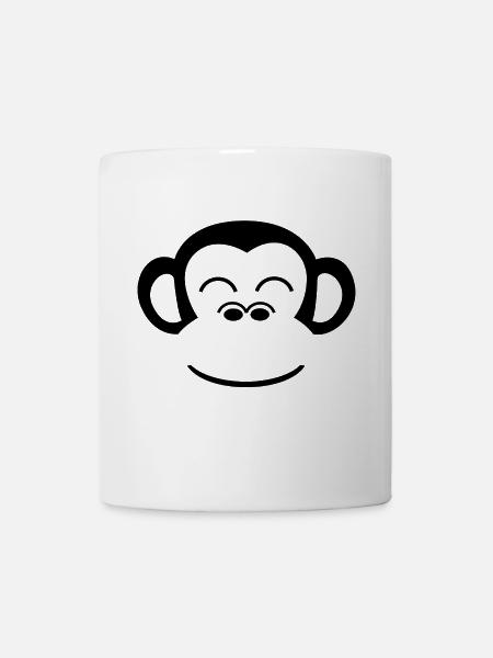 Singe Chimpanzé Singe Singe Singe singe singe - Mug blanc - blanc