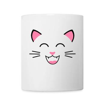 Grinsekatze Katze Kätzchen Katzenbaby Miau - Tasse - Weiß - Vorne