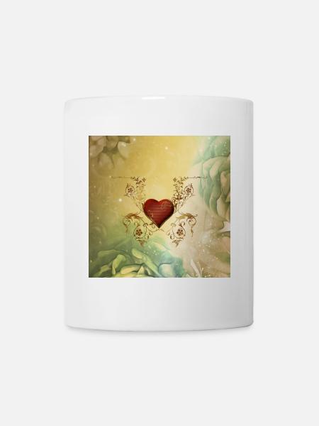 Wundervolles dekoratives Herz - Tasse - Weiß