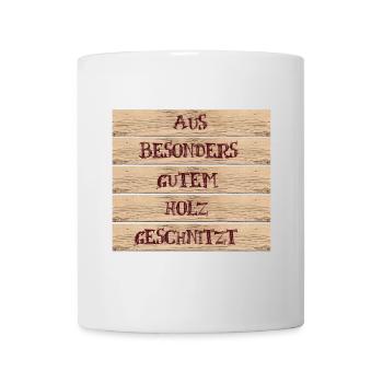 Dicton Design Sculpté dans un bois particulièrement bon - Mug blanc - blanc - Devant