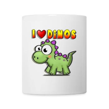 Ich Liebe Dino Cartoon Baby Love Dinosaurier t-rex - Tasse - Weiß - Vorne