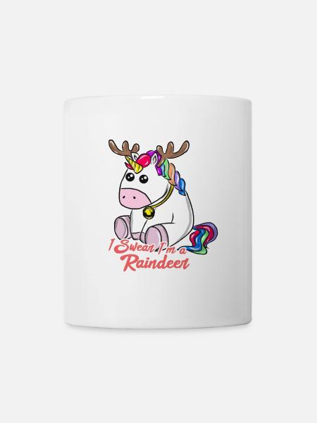 Weihnachten Einhorn - Tasse - Weiß