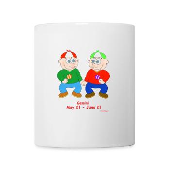 Lustige Zwillinge Sternzeichen - Tasse - Weiß - Vorne