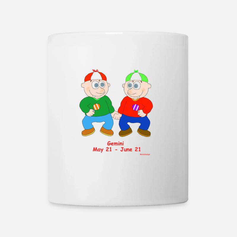 Lustige Zwillinge Sternzeichen - Tasse - Weiß