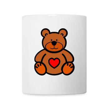 Ours en peluche - Mug blanc - blanc - Devant