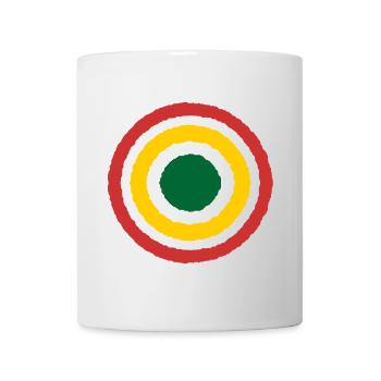 Abstrakter konzentrischer Reggae Kreis-Design - Tasse - Weiß - Vorne