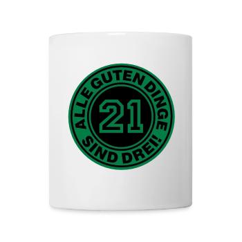 Trisomie 21 | Alle guten Dinge sind drei - Tasse - Weiß - Vorne