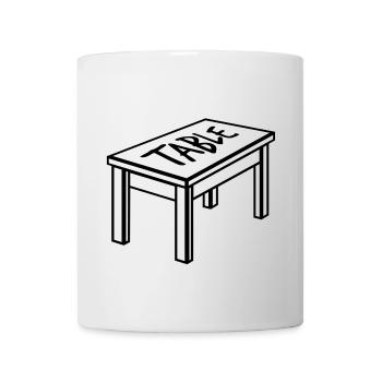 Table carpenter dining table working table furniture - Mug - white - Front