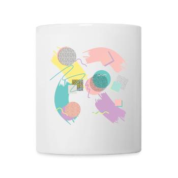 Abstract pastel design with geometry - Mug - white - Front