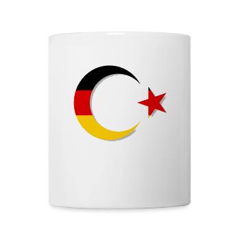 Le drapeau de la Turquie et de l'Allemagne - Mug blanc - blanc - Devant