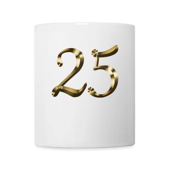 25 years of gold 25th anniversary Anniversary - Mug - white - Front