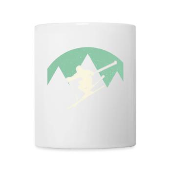 skieur - Mug blanc - blanc - Devant