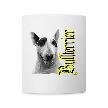 Bull Terrier, bouledogue, bouledogue, tête, Terrier, - Mug blanc - blanc - Devant