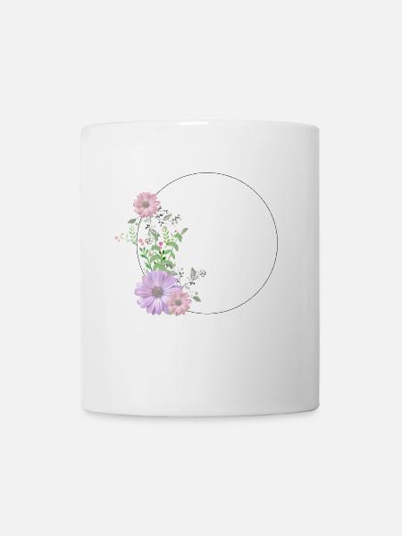 Blumenkranz - Tasse - Weiß