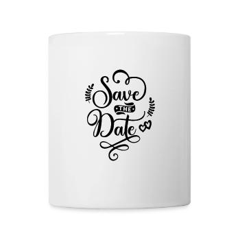 Zeitlose Naturmuster in Schwarz und Weiß - Tasse - Weiß - Vorne