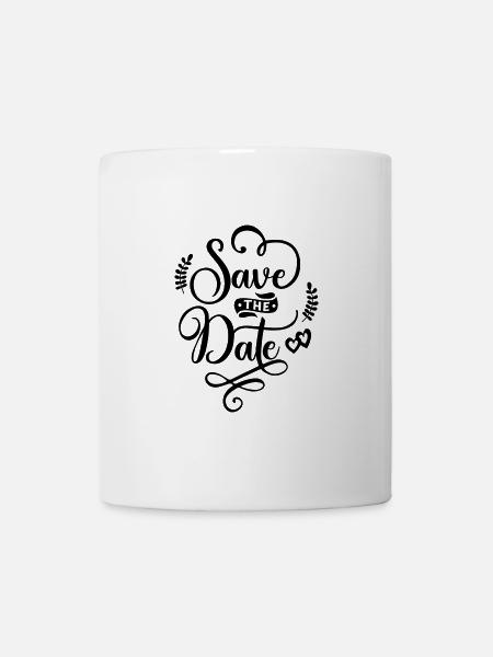 Motifs Naturels Intemporels en Noir et Blanc - Mug blanc - blanc