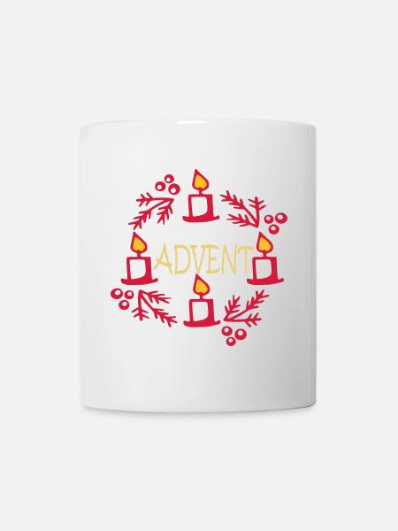 Advent - Tasse - Weiß