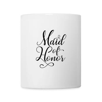 Natural Sparkle Floral Design "Maid of Honor" - Mug - white - Front